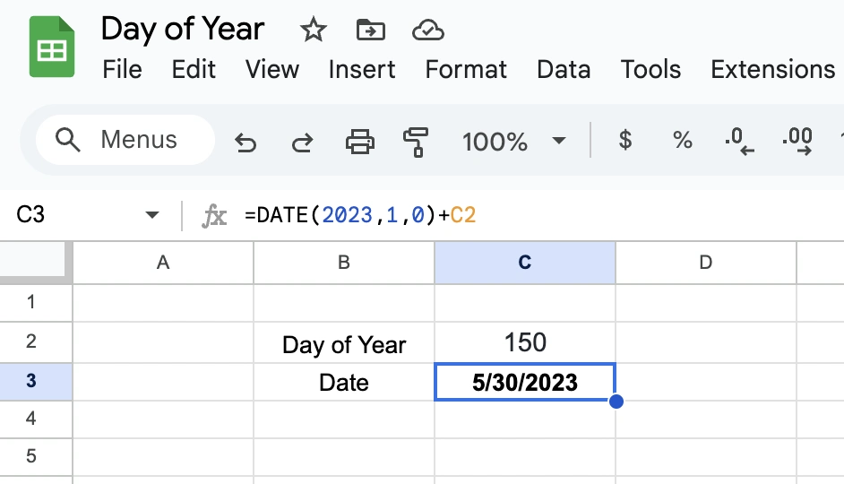 DOY Calendar Calculator