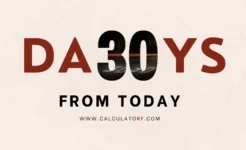 30 days from today