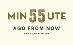 55 minutes ago from now