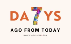 7 days ago from today